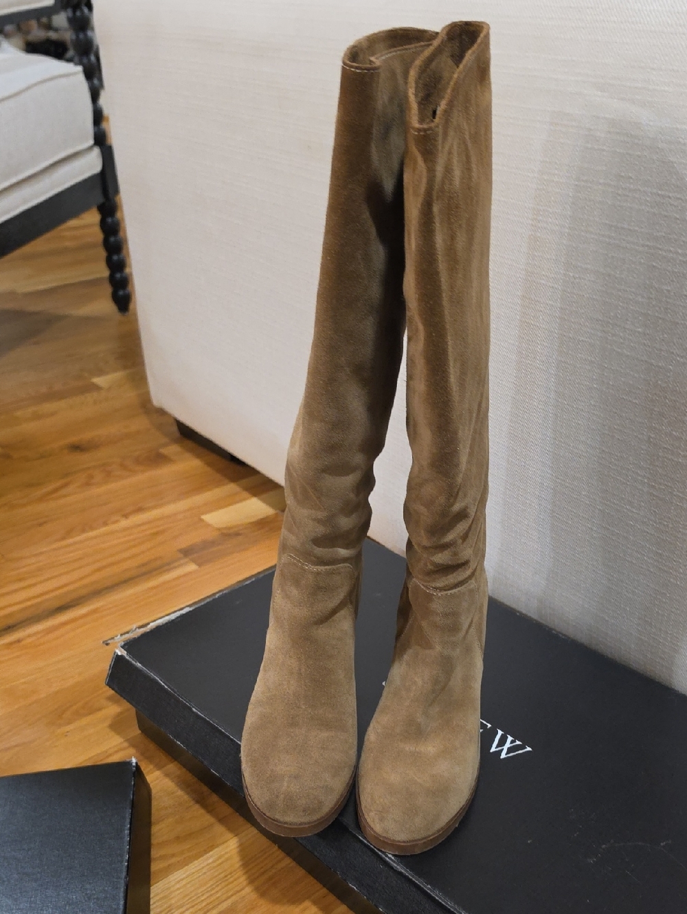 J. Crew Tall Suede Over-the-Knee Boots in Camel Brown